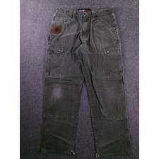 Riggs Workwear Carpenter Pants Men 34X31 Olive Green Distressed Utility Wrangler