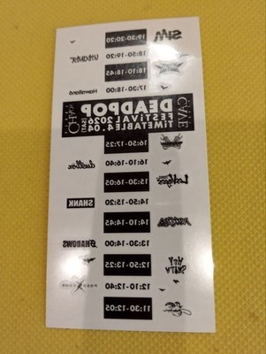 Dead Pop Festival 2026 Tattoo Sticker Sim