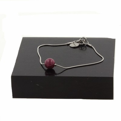 Braccialetto Bracciale di Pizzo da Viaggio Rosa IN Acciaio Inossidabile