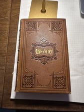 William Cullen Bryant Poetical Works Leather 1898 Household Edition Illustrated