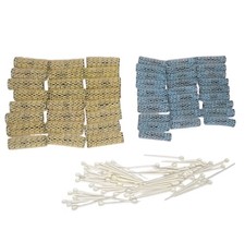 Vintage Wire Brush Mesh Set of 52 Rollers Curlers with Picks