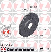 2X Zimmermann Bremsscheibe Vorderachse U.A. FüR Seat, Skoda, VW
