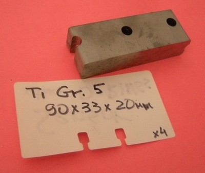 titanium 6al4v plate 3/4'' thick 90x33x20 mm