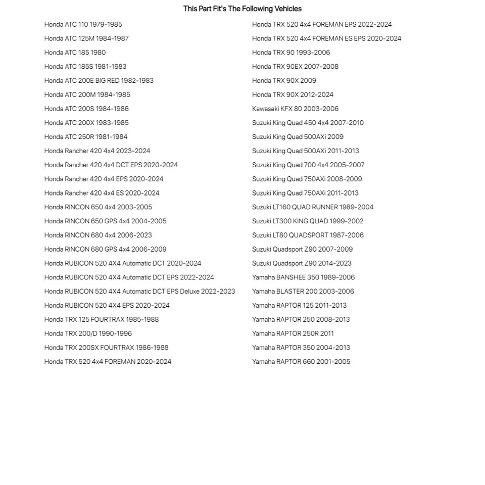 Комплект для снятия подшипников оси квадроцикла Tusk 35 мм для HONDA ATC 200X 1983-1985 - Изображение 2 из 3