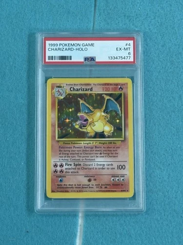 1999 Pokémon Charizard Holo #4 PSA 6