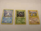 Vintage Pokemon Cards Onix, Seel, Tangela 1st Edition Base Set Shadowless