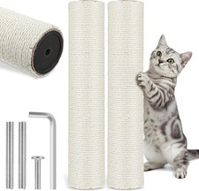 2 Pcs Cat Scratching Post Replacement, 15.7 x 3 Inch Sisal Pole Cat Tree