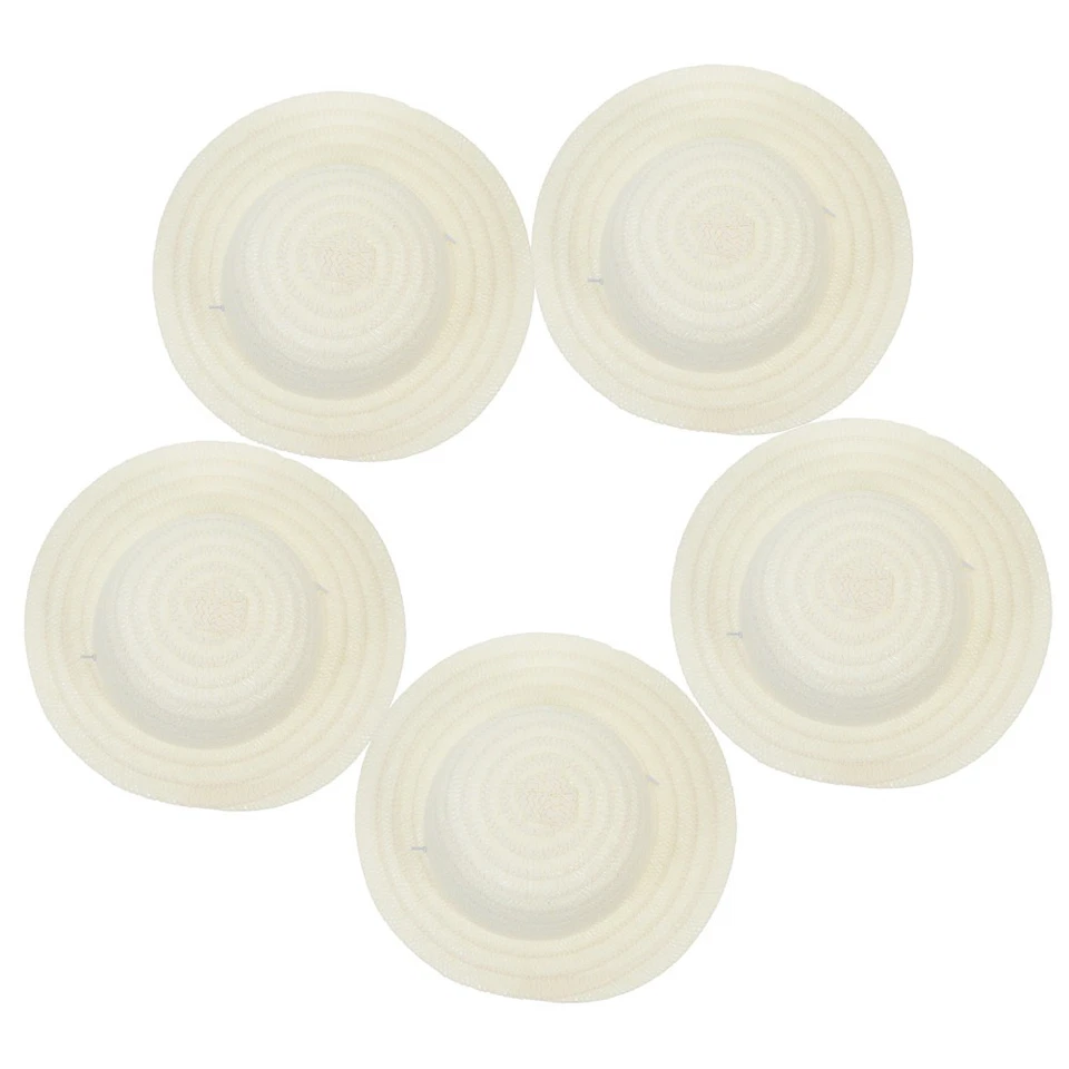  Cappello a cilindro rotondo piccolo 5 pezzi Cappello di paglia Cappello a - Immagine 3 di 4