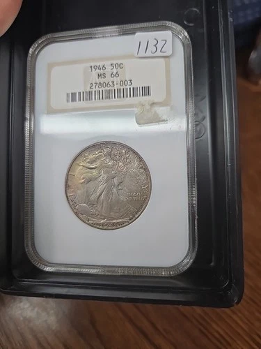 1946 LIBERTY WALKING HALF DOLLAR  NGC MS66 Old Fatty