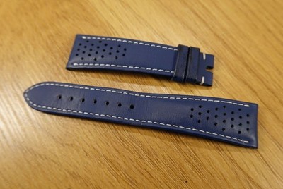 ORIGINAL OMEGA 20 - 16 Leder blau Armband Olympic Serie Racing NP 360 Euro!