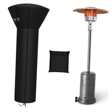  Patio Heater Covers with Zipper and Air 89" Height x 33" Dome x 19" Base Black
