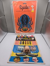 Topstone Comic Make-Up Kit Lot 2 Halloween Spider Hanging Art-tissue Beistle