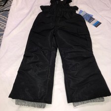 Iceburg Kids Snow Bibs Black Insulated Waterproof Ski Pants NWT Size 2T