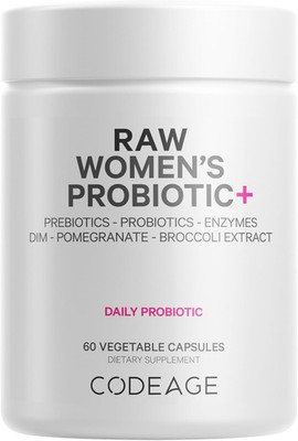 Codeage Raw Women S Probiotic+ Supplement - 34 Probiotic Strains, 100 Billion Cf