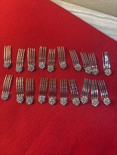 Vintage Rhinestone Small Hair Combs Set Of 20