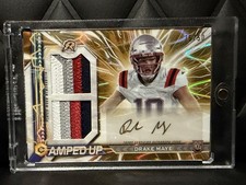 2025 Topps Resurgence Gold Drake Maye RPA RC Rookie Dual Patch AUTO 15/50 Pats