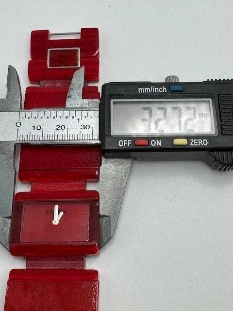 Reloj Cuarzo Madera Tono Rojo Vintage RARO Fossil JR-9403 Batería Nueva Foto 3 de 4