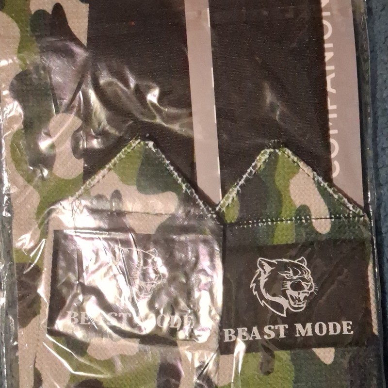 Beast Mode Camouflage Weight Lifting Straps for Gym Wrist & Hand, Unisex