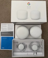 Google Nest Wifi Router and 1 Access Point - Snow Model H2D  H2E Read descript