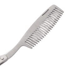 Peigne à Barbe Portable En Acier Inoxydable Outil à Moustache Pliable Portabl ]