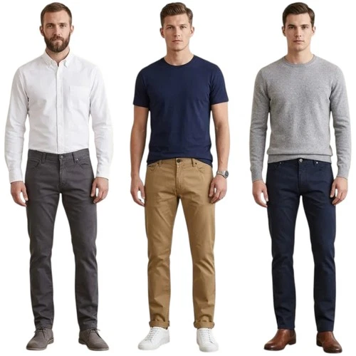 ARMANI JEANS 8N6J54 Mens Chino Trousers Casual Stretch Slim Straight Fit Pants