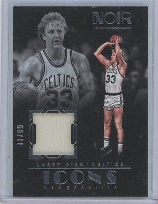 2017-18 Panini Noir Icons Memorabilia Larry Bird Patch /99 #AY Celtics