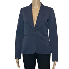 TAHARI ARTHUR S. LEVINE Women s Blazer Size 2 Blue Long Sleeves Lined Casual