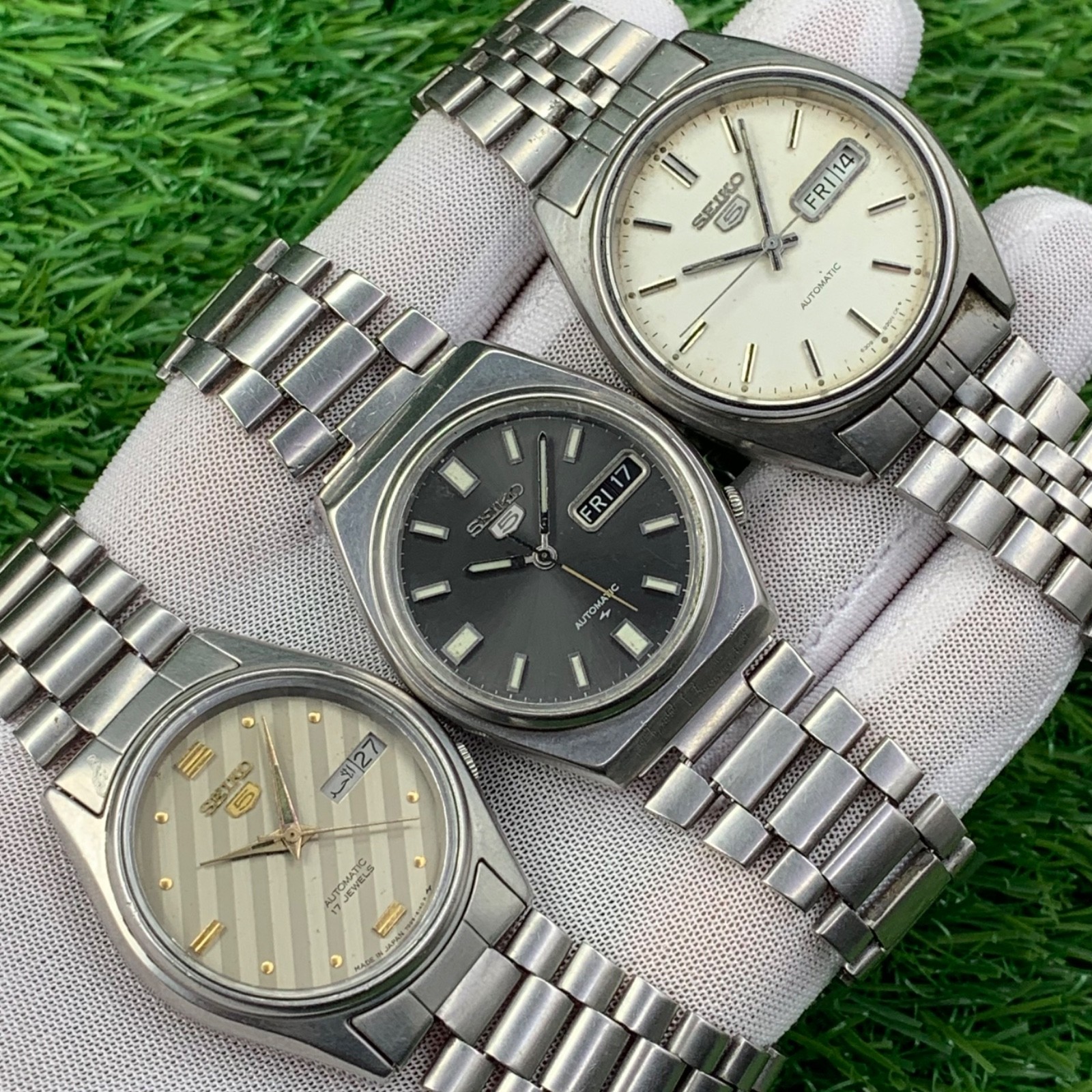 5 Watches – Automatic Working Seiko Japan-Made of Men’s Fully Vintage Lot 3 - vintagewatches.pk