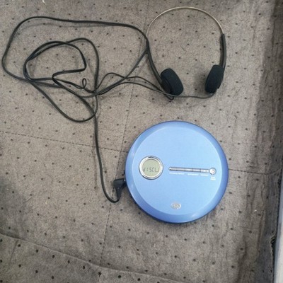 Durabrand CD-857 Anti-Skip Portable CD Player Blue with Headphones Tested Works