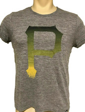 Women's Pittsburgh Pirates MLB 47 Brand T-shirt Medium Gray Distressed
