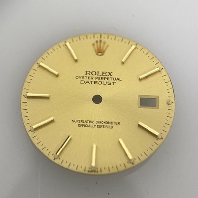 Rolex Mens Datejust 36mm Champagne Stick Dial Part -T Swiss T 16013 - 16233 #b11