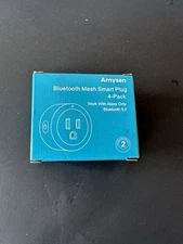 AMYSEN YX-WS01 Bluetooth Mesh Smart Plug 4- pack WHITE Work W/Alexa Only