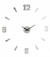Silberne Wanduhr, 60 Cm, Moderner Loft-Stil