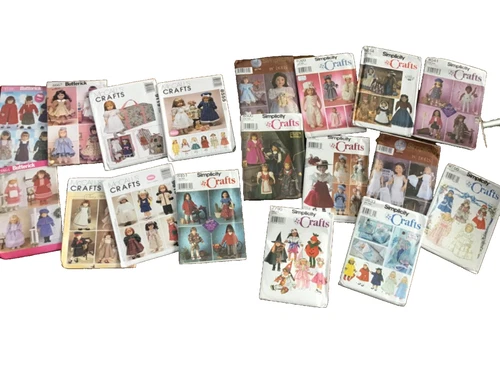 Doll Sewing Pattern Lot 18" Doll Butterick McCalls Simplicity 18 UNCUT Patterns