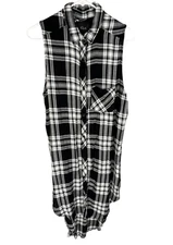 Rails Anthropologie Sz L Jordyn Plaid Button Down Midi Shirt Dress Tunic Top