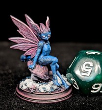 DnD Chwinga Winter Fae Fairy Miniature 32mm Pro Painted D&D Sprite Pathfinder 3
