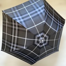 Burberry Nova Check Folding Umbrella Gray Lightweight Compact Umbrella