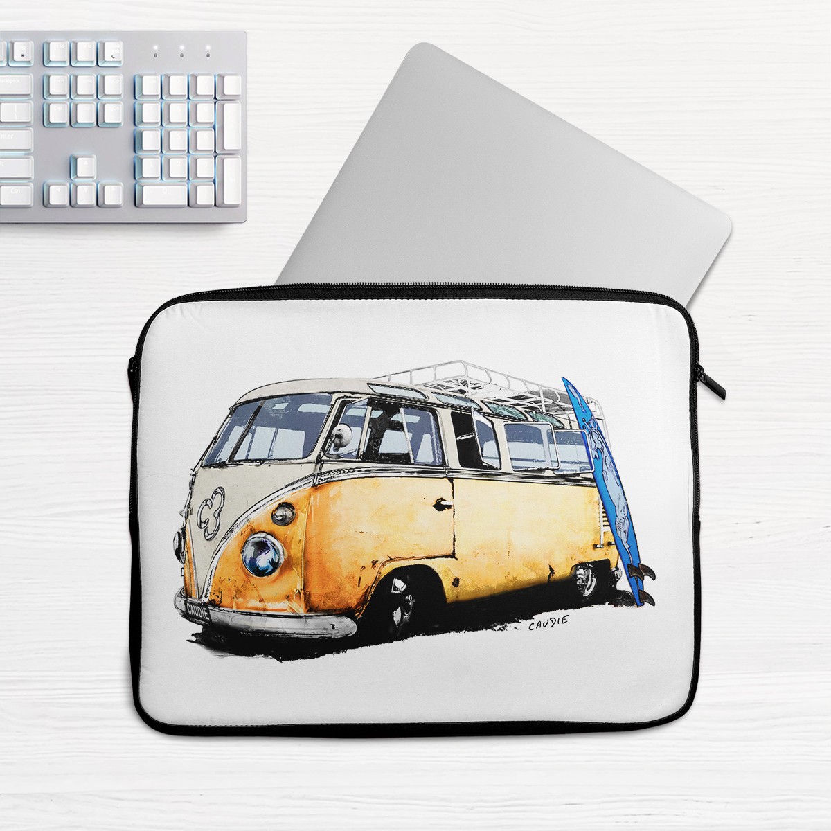 Pochette PC anti-rayures motif Combi surf étui tablette pour protéger un ordinateur 15.6 pouces
