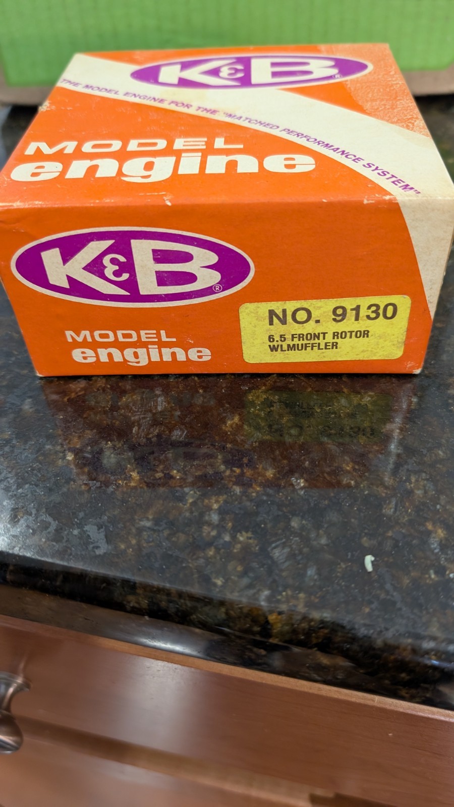 New Old Stock K&B R/C engine  6.5 cc Front Rotor WLMUFFLER # 9130