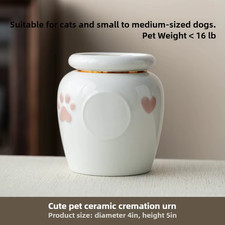 Moisture-Proof Sealed Pet Urn for Ashes - Custom Engraved Memorial Keepsake for 