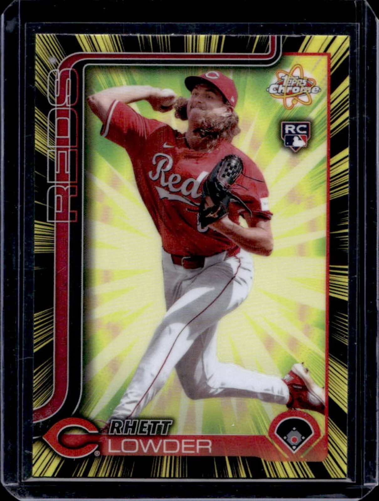 2025 Topps Chrome Rhett Lowder Radiating Rookies RC Rookie #RR-2 Reds