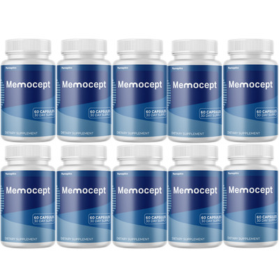 Memocept Brain Health Support,(10 Bottles) Genuine Cognitive Function Supplement