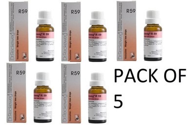 Dr Reckeweg R59 Drops 22ml | Natural Weight Management Pack of 5
