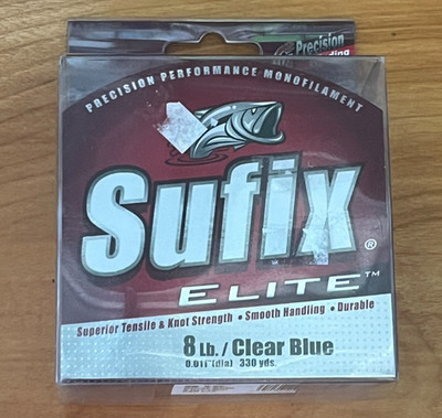 Sufix Elite 8lbs Performance Monofilament 330yds Clear Blue