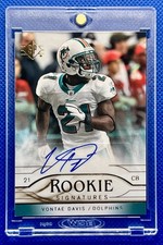 Vontae Davis 2009 SP Rookie Signatures Auto RC Dolphins #21