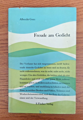 Freude am Gedicht Zwölf Deutungen Von Albrecht Goes 1952 Hardcover DJ VGUC