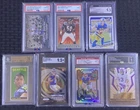7 Graded Card Football Lot PSA,SGC,Beckett,CGC Wilson,Penix,Addison,Singletary