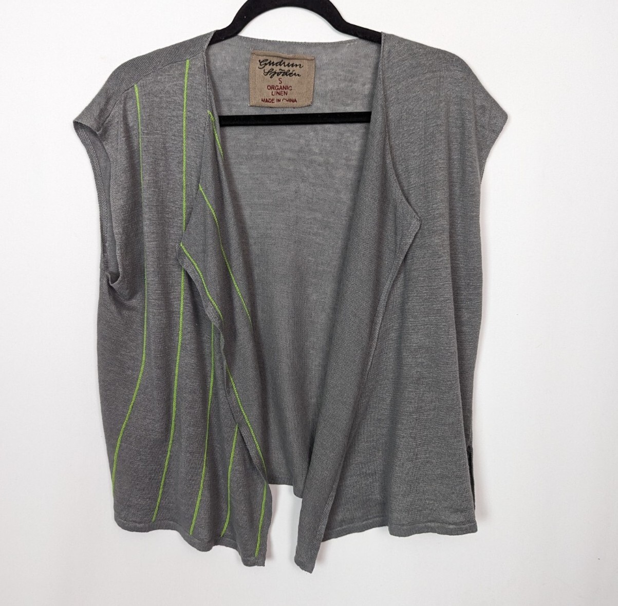 Cárdigan Gudrun Sjoden Talla S 100% Orgánico Lino Gran Tamaño Suéter Lagenlook Boho-image
