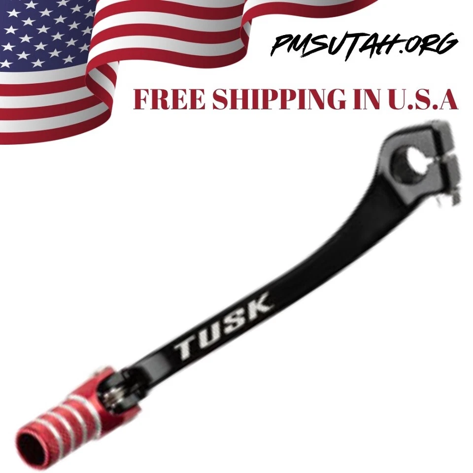 Tusk Brake Shift Pedal 2005-2009 Honda CRF450X CRF 450X Combo Foot Lever Red  - Image 3 of 4