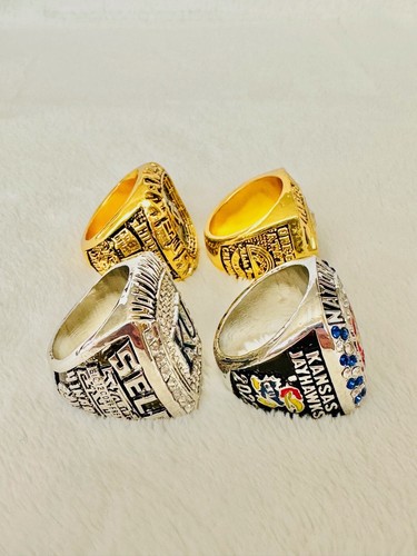 4 PCS Kansas Jayhawks Complete Ring Set, US SHIP 1992-2022 - Picture 2 of 3